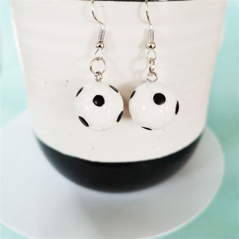 Wholesale Creative Ball Shaped Wooden Asymmetrical Earrings